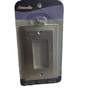 Amerelle Satin Nickle Cast Metal Cover Wall Plate 1 Gang Silver NEW